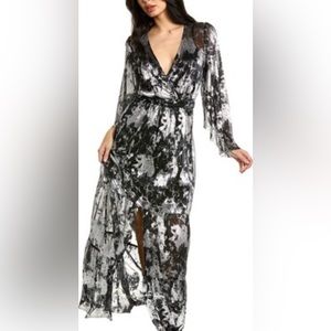 Ba&sh Vianca Metallic Maxi Dress- Size 2 (medium)